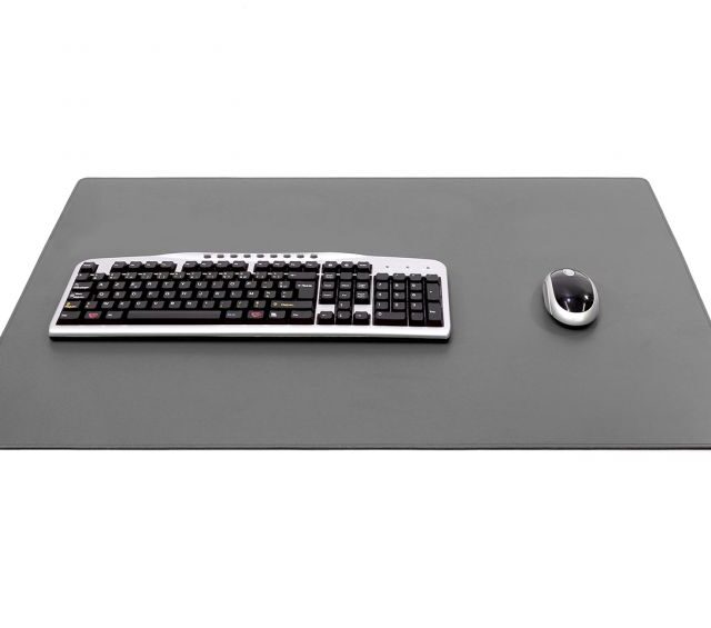 Lavoisier Maroquinier - Sous-main XL en cuir gris fer - 80x50 cm