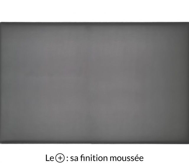 Lavoisier Maroquinier - Sous-main XL en cuir gris fer "Premium" - 80x50 cm