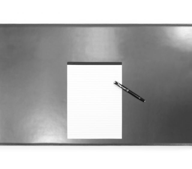 Lavoisier Maroquinier - Sous-main XL en cuir gris fer "Premium" - 80x50 cm