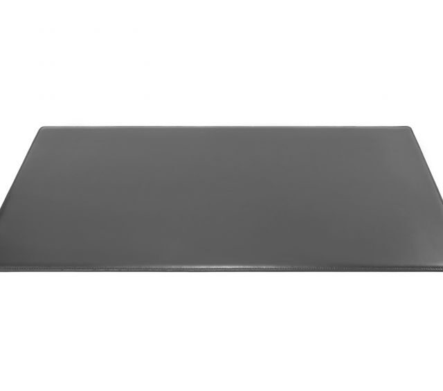 Lavoisier Maroquinier - Sous-main XL en cuir gris fer "Premium" - 80x50 cm