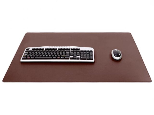 Lavoisier Maroquinier - Sous-main XL en cuir marron - 80x50 cm