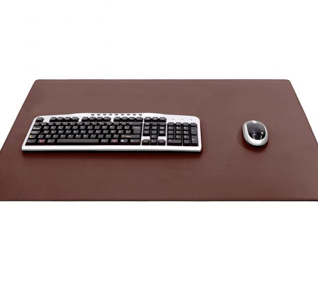 Lavoisier Maroquinier - Sous-main XL en cuir marron - 80x50 cm