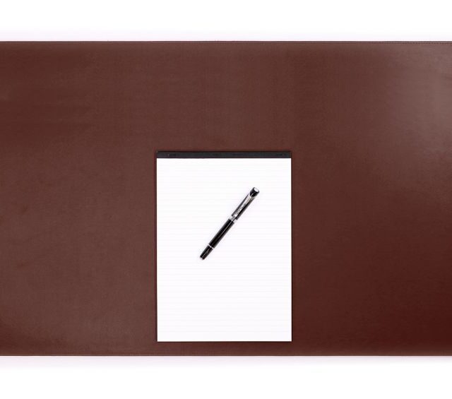 Lavoisier Maroquinier - Sous-main XL en cuir marron - 80x50 cm