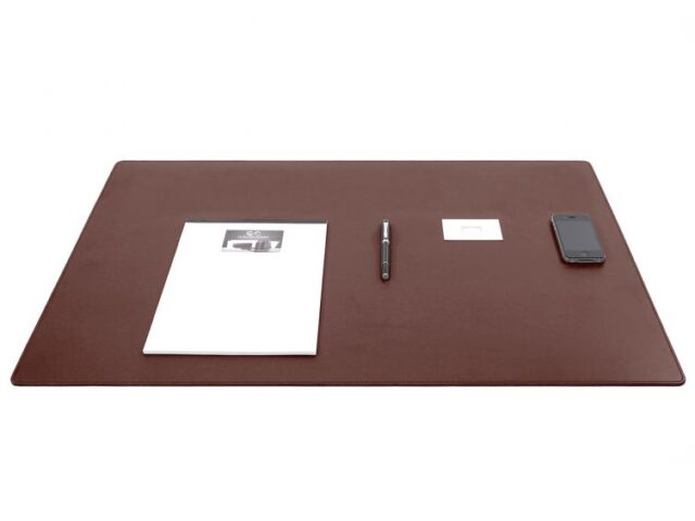 Lavoisier Maroquinier - Sous-main XL en cuir marron - 80x50 cm