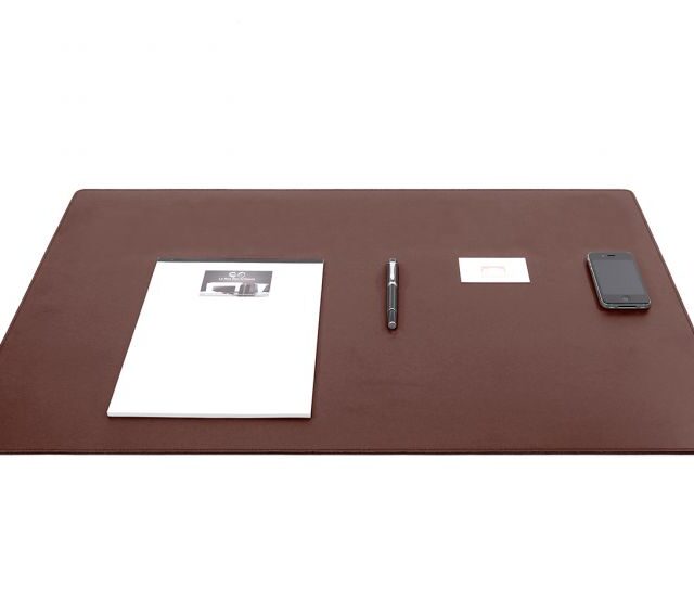 Lavoisier Maroquinier - Sous-main XL en cuir marron - 80x50 cm
