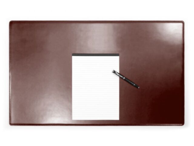 Lavoisier Maroquinier - Sous-main XL en cuir marron "Premium" - 80x50 cm