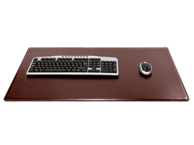 Lavoisier Maroquinier - Sous-main XL en cuir marron "Premium" - 80x50 cm