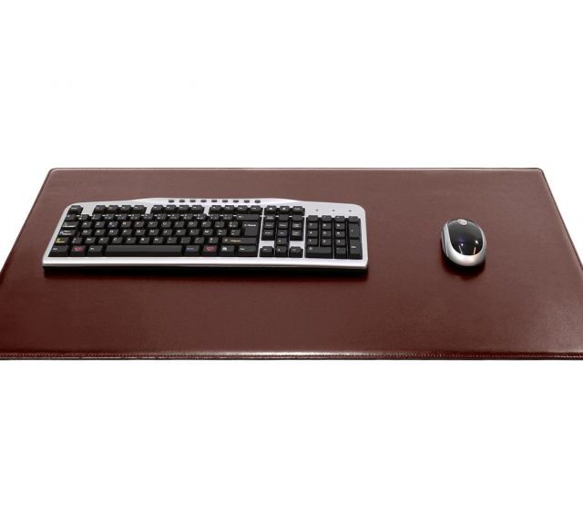 Lavoisier Maroquinier - Sous-main XL en cuir marron "Premium" - 80x50 cm