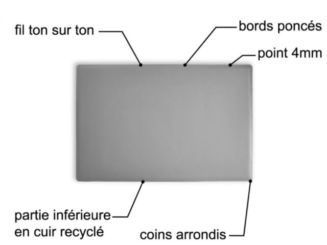 Lavoisier Maroquinier - Sous-main XL en cuir noir - 80x50 cm