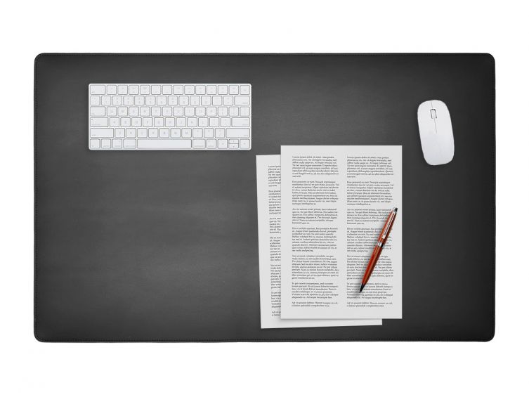 sous main xl en cuir noir 80x50 cm Lavoisier Maroquinier - Sous-main XL en cuir noir - 80x50 cm