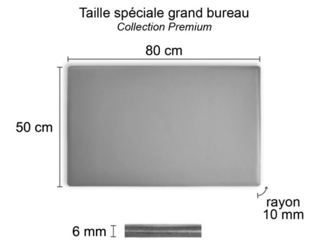 Lavoisier Maroquinier - Sous-main XL en cuir noir "Premium" - 80x50 cm