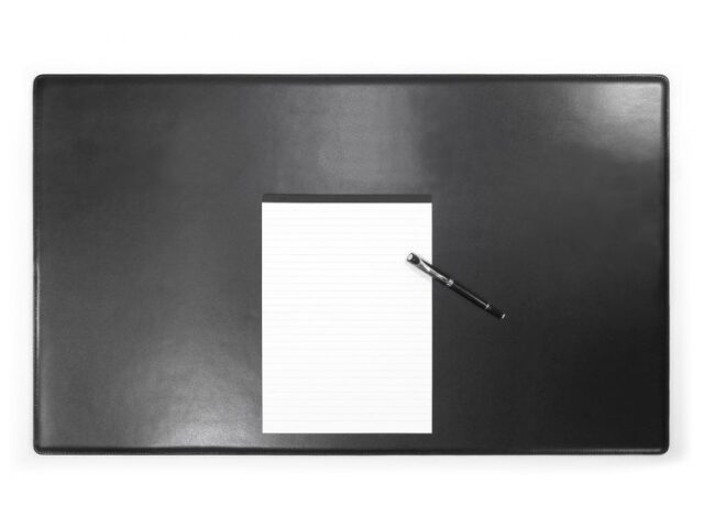 Lavoisier Maroquinier - Sous-main XL en cuir noir "Premium" - 80x50 cm