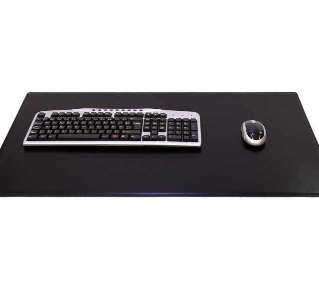 Lavoisier Maroquinier - Sous-main XL en cuir noir "Premium" - 80x50 cm