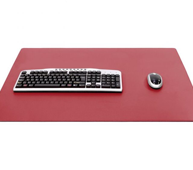 Lavoisier Maroquinier - Sous-main XL en cuir rouge coquelicot  - 80x50 cm