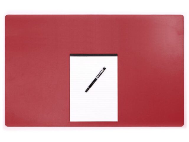 Lavoisier Maroquinier - Sous-main XL en cuir rouge coquelicot  - 80x50 cm