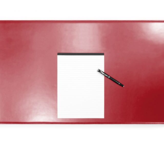 Lavoisier Maroquinier - Sous-main XL en cuir rouge coquelicot "Premium" - 80x50 cm