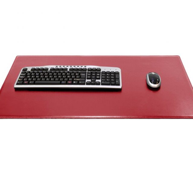 Lavoisier Maroquinier - Sous-main XL en cuir rouge coquelicot "Premium" - 80x50 cm