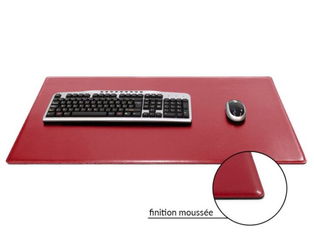 Lavoisier Maroquinier - Sous-main XL en cuir rouge coquelicot "Premium" - 80x50 cm