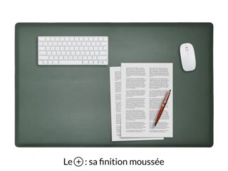 LAVOISIER Maroquinier - Sous-main XL en cuir vert anglais “Premium” – 80×50 cm