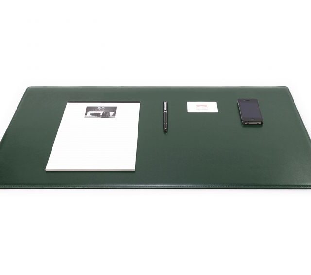 Lavoisier Maroquinier - Sous-main XL en cuir vert anglais "Premium" - 80x50 cm