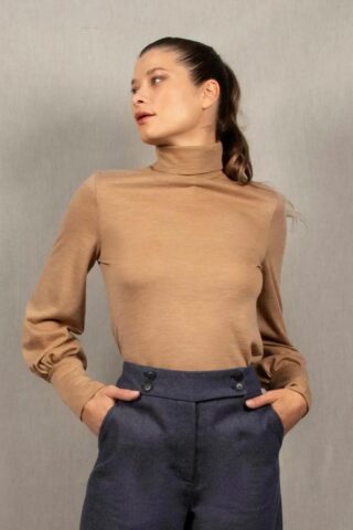 My tailor is Joh - Sous-Pull Femme Camel en Laine – Certitude