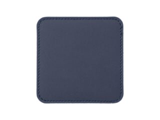 LAVOISIER Maroquinier - Sous-Verre carré en cuir bleu cobalt, set de 6