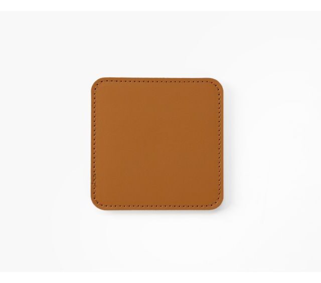 Lavoisier Maroquinier - Sous-Verre carré en cuir gold