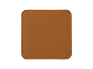 LAVOISIER Maroquinier - Sous-Verre carré en cuir gold, set de 6