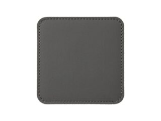 Sous-Verre carré en cuir gris fer, set de 6 par la marque LAVOISIER Maroquinier LAVOISIER Maroquinier - Sous-Verre carré en cuir gris fer, set de 6