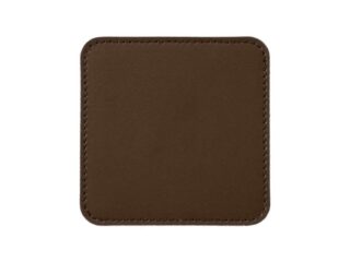 Sous-Verre carré en cuir marron foncé, set de 6 par la marque LAVOISIER Maroquinier LAVOISIER Maroquinier - Sous-Verre carré en cuir marron foncé, set de 6
