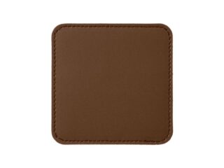 LAVOISIER Maroquinier - Sous-Verre carré en cuir marron, set de 6