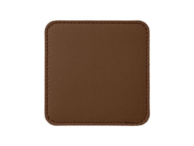 LAVOISIER Maroquinier - Sous-Verre carré en cuir marron, set de 6