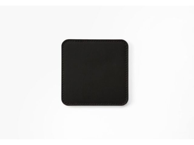 Lavoisier Maroquinier - Sous-Verre carré en cuir noir