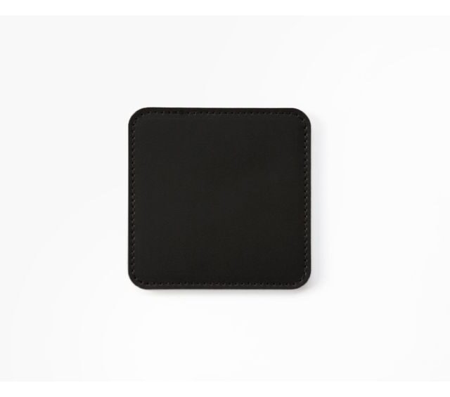 Lavoisier Maroquinier - Sous-Verre carré en cuir noir