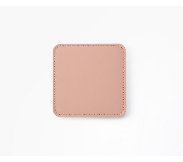 Lavoisier Maroquinier - Sous-Verre carré en cuir rose