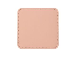 Sous-Verre carré en cuir rose, set de 6 par la marque LAVOISIER Maroquinier LAVOISIER Maroquinier - Sous-Verre carré en cuir rose, set de 6