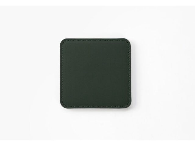 Lavoisier Maroquinier - Sous-Verre carré en cuir vert anglais