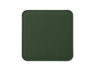 LAVOISIER Maroquinier - Sous-Verre carré en cuir vert anglais, set de 6