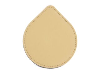 LAVOISIER Maroquinier - Sous-Verre goutte en cuir beige café latte, set de 6