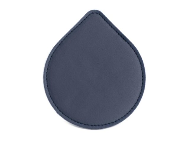 LAVOISIER Maroquinier - Sous-Verre goutte en cuir bleu cobalt, set de 6