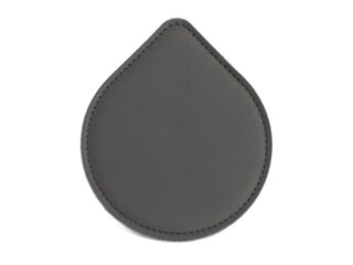 LAVOISIER Maroquinier - Sous-Verre goutte en cuir gris fer, set de 6