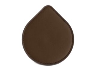 LAVOISIER Maroquinier - Sous-Verre goutte en cuir marron foncé, set de 6