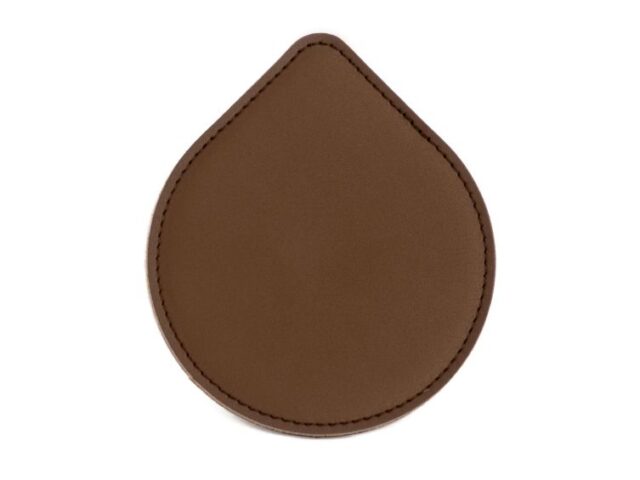 LAVOISIER Maroquinier - Sous-Verre goutte en cuir marron, set de 6