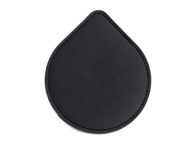 LAVOISIER Maroquinier - Sous-Verre goutte en cuir noir, set de 6