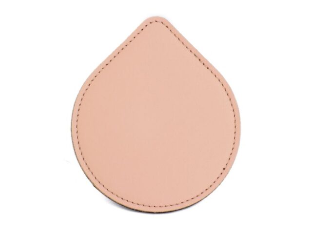 LAVOISIER Maroquinier - Sous-Verre goutte en cuir rose, set de 6