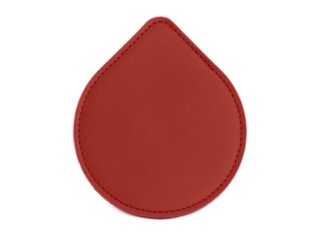 LAVOISIER Maroquinier - Sous-Verre goutte en cuir rouge coquelicot, set de 6