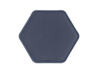Sous-Verre hexagonal en cuir bleu cobalt, set de 6 par la marque LAVOISIER Maroquinier LAVOISIER Maroquinier - Sous-Verre hexagonal en cuir bleu cobalt, set de 6