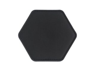 Sous-Verre hexagonal en cuir noir, set de 6 par la marque LAVOISIER Maroquinier LAVOISIER Maroquinier - Sous-Verre hexagonal en cuir noir, set de 6