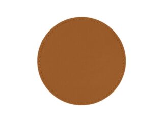 LAVOISIER Maroquinier - Sous-Verre rond en cuir gold, set de 6
