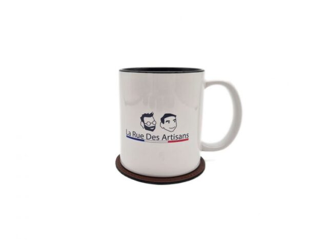 Lavoisier Maroquinier - Sous-Verre rond en cuir marron